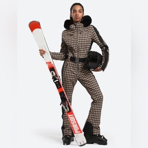 GSOU SNOW Women’s Faux Fur One Piece Ski Suit